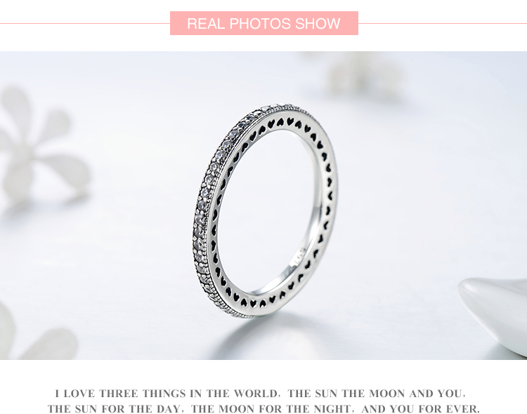 Vintage Style Simple Style Heart Shape Sterling Silver Plating Hollow Out Inlay Zircon Thai Silver Rings display picture 4