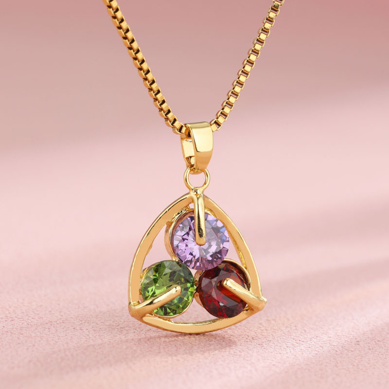 Stainless Steel 18K Gold Plated Elegant Shiny Plating Inlay Maple Leaf Flower Zircon Pendant Necklace display picture 7