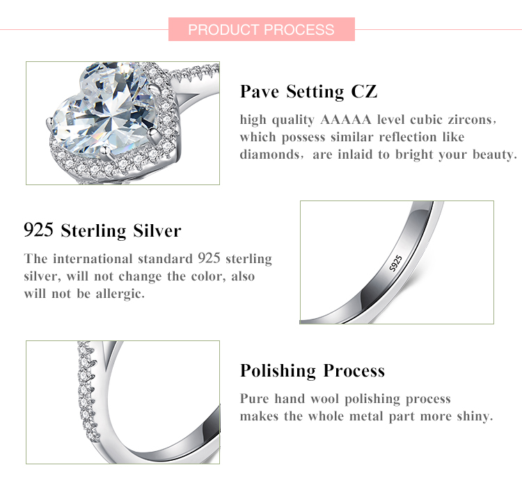 Ins Style Elegant Heart Shape Sterling Silver Plating Inlay Zircon Rhodium Plated Rings Necklace display picture 3