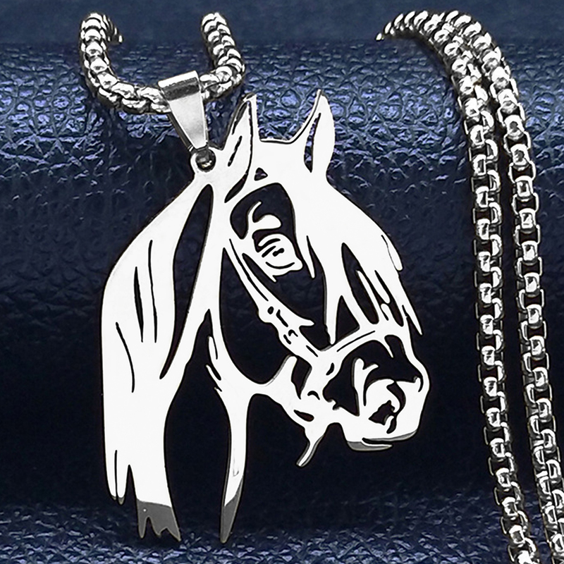 Hip-Hop Cool Style Horse 304 Stainless Steel Hollow Out Gold Plated Unisex Pendant Necklace display picture 8