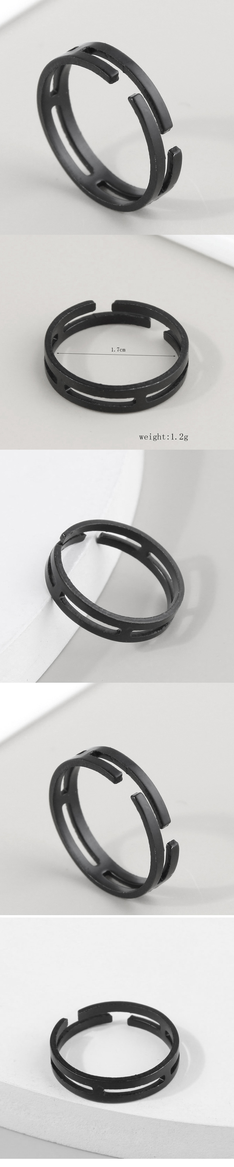 Einfacher Stil Einfarbig Legierung Unisex Offener Ring display picture 1