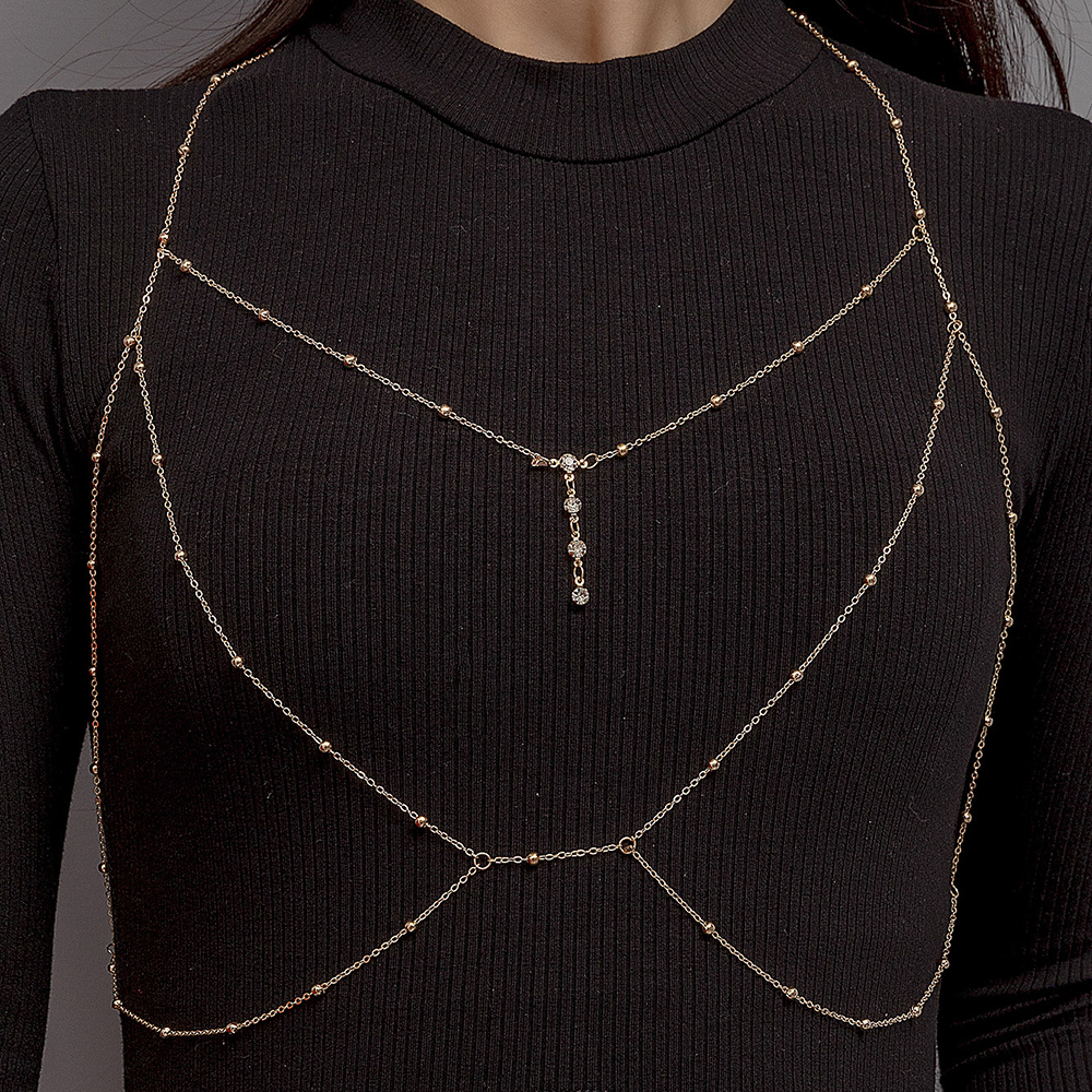 Nordic Style Solid Color Alloy Irregular Plating Gold Plated Women's Body Chain display picture 13