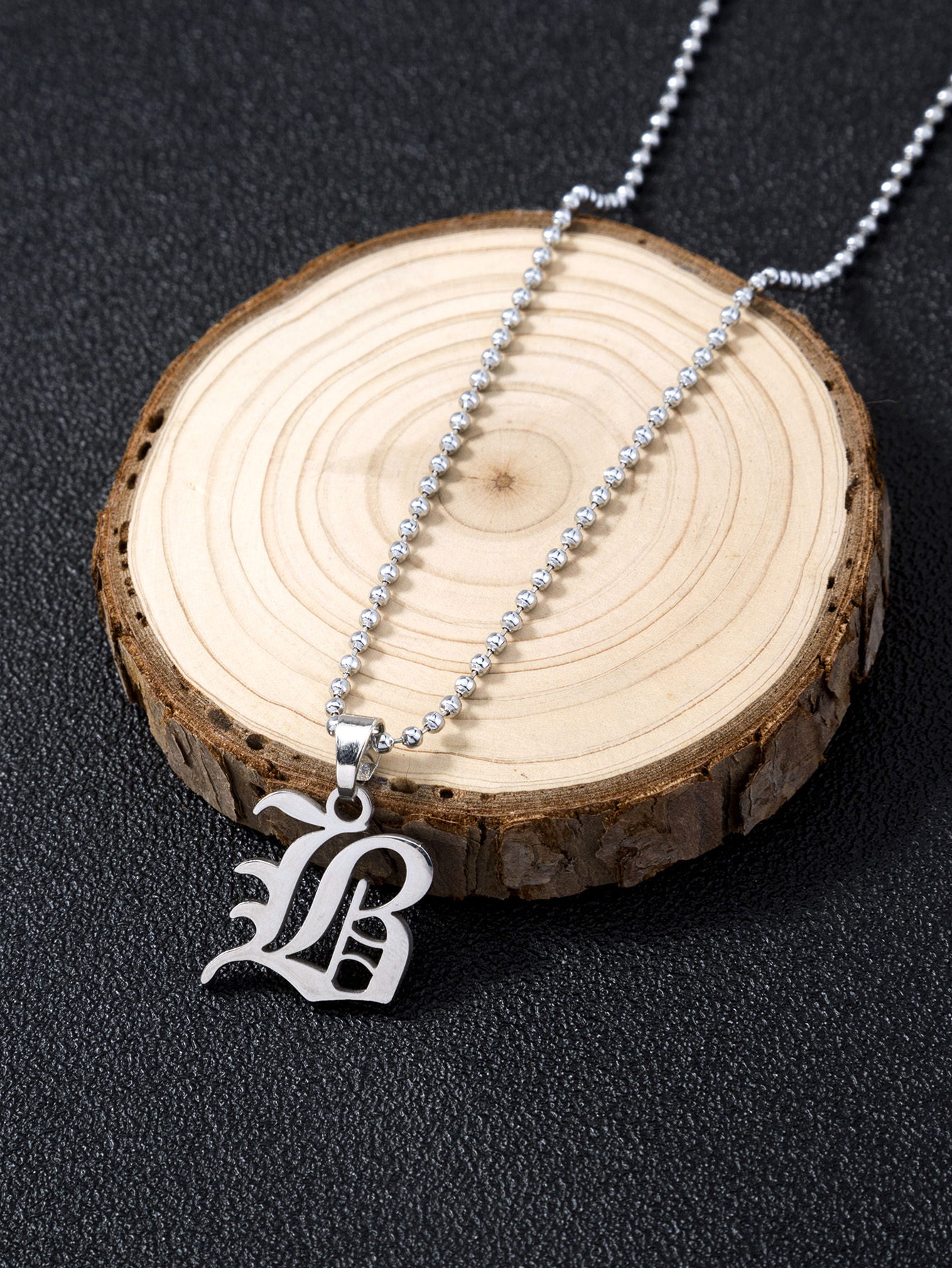 Casual Simple Style Letter Stainless Steel Men's Pendant Necklace display picture 1