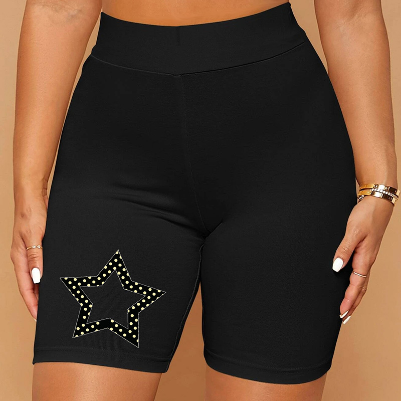 Women's Daily Sports Casual Sports Letter Star Heart Shape Shorts Printing Leggings display picture 1