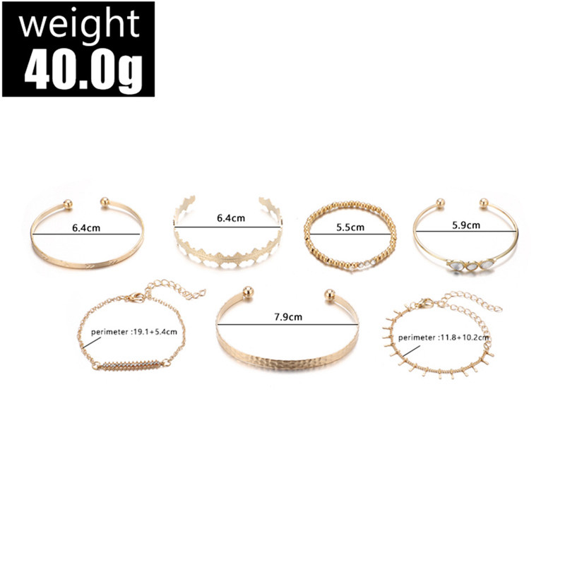 Vintage Style Punk Simple Style Moon Leaves Arrow Stainless Steel Alloy Plating Inlay Artificial Diamond Rhinestones Gold Plated Silver Plated Bracelets Bangle display picture 16