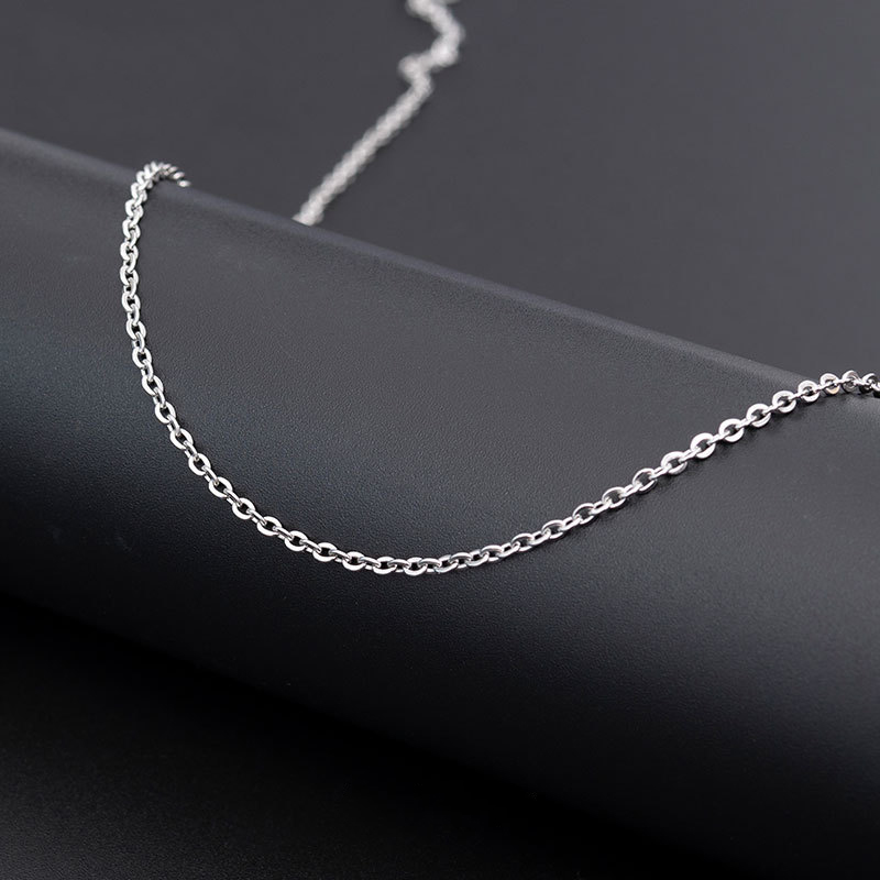 Stainless Steel 18K Gold Plated White Gold Plated Simple Style Plating Solid Color Necklace display picture 3