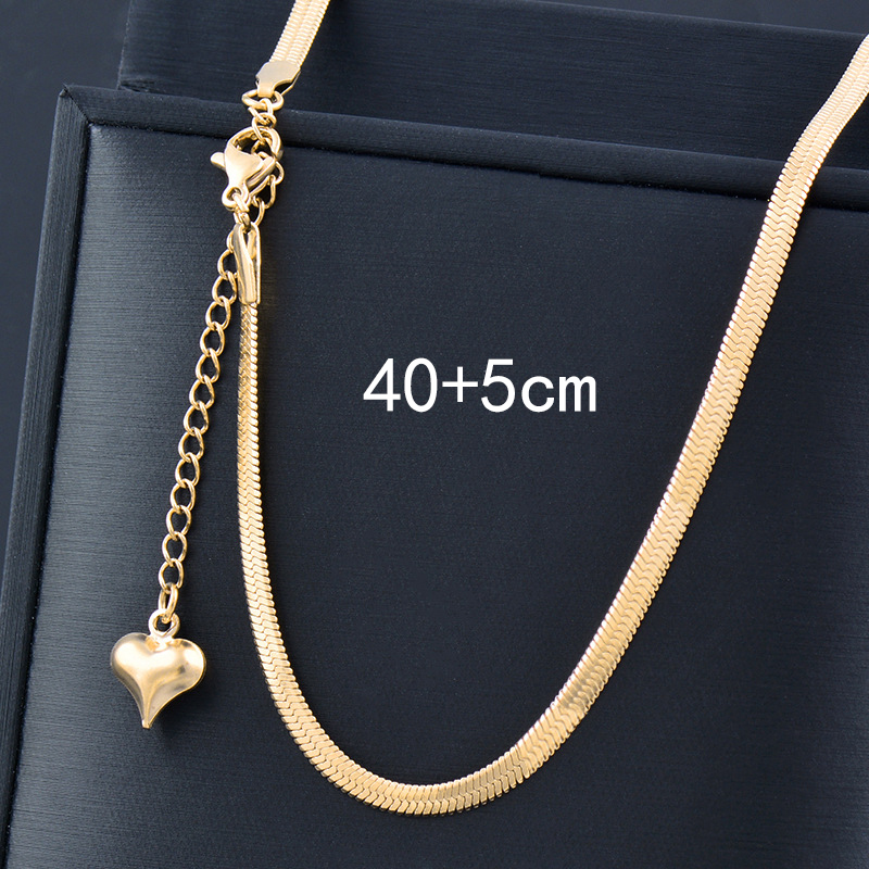 Stainless Steel 18K Gold Plated White Gold Plated Simple Style Plating Solid Color Necklace display picture 10