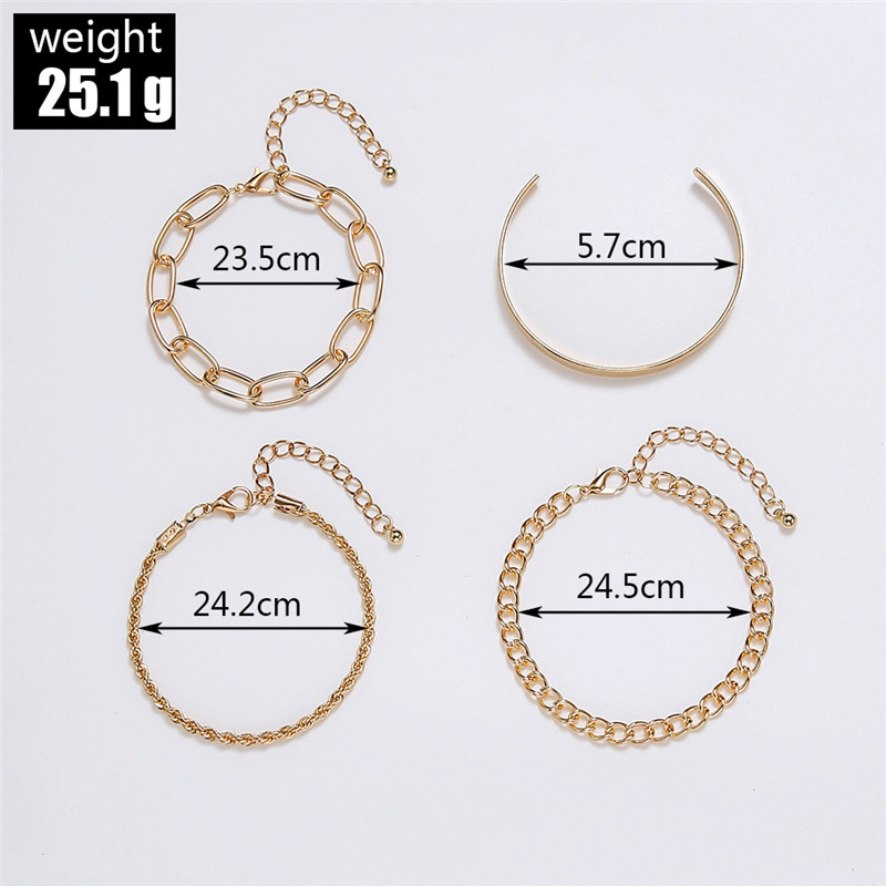 Casual Punk Simple Style Geometric Butterfly Stainless Steel Alloy Chain Hollow Out Inlay Artificial Gemstones Artificial Diamond Gold Plated Silver Plated Bangle display picture 6