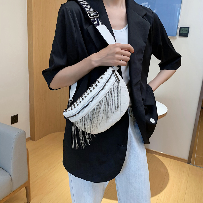 Women's Streetwear Stripe Pu Leather Waist Bags display picture 5
