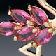 1 Pair Modern Style Flamingo Copper Plating Inlay Zircon Gold Plated Drop Earrings display picture 8
