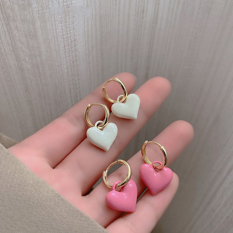 Sweet Heart Shape Resin Women's Drop Earrings display picture 2