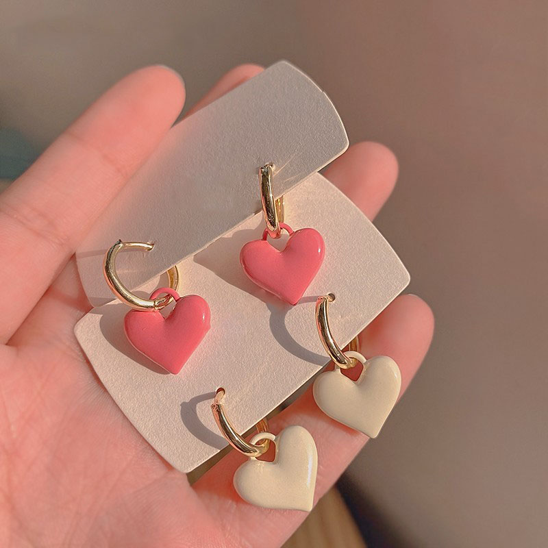 Sweet Heart Shape Resin Women's Drop Earrings display picture 1