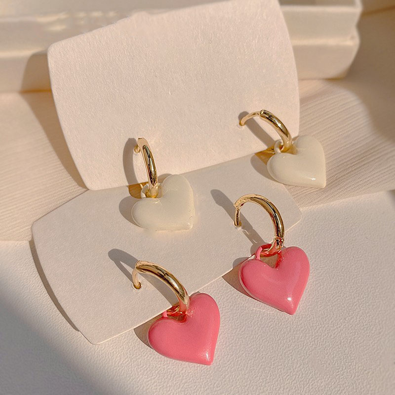 Sweet Heart Shape Resin Women's Drop Earrings display picture 3