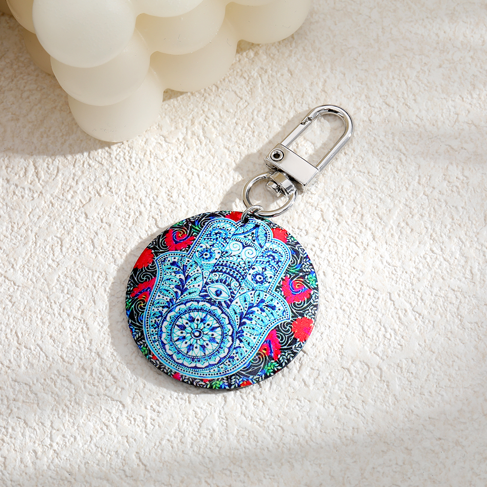 Vintage Style Ethnic Style Bohemian Hand Of Fatima Arylic Bag Pendant Keychain display picture 4
