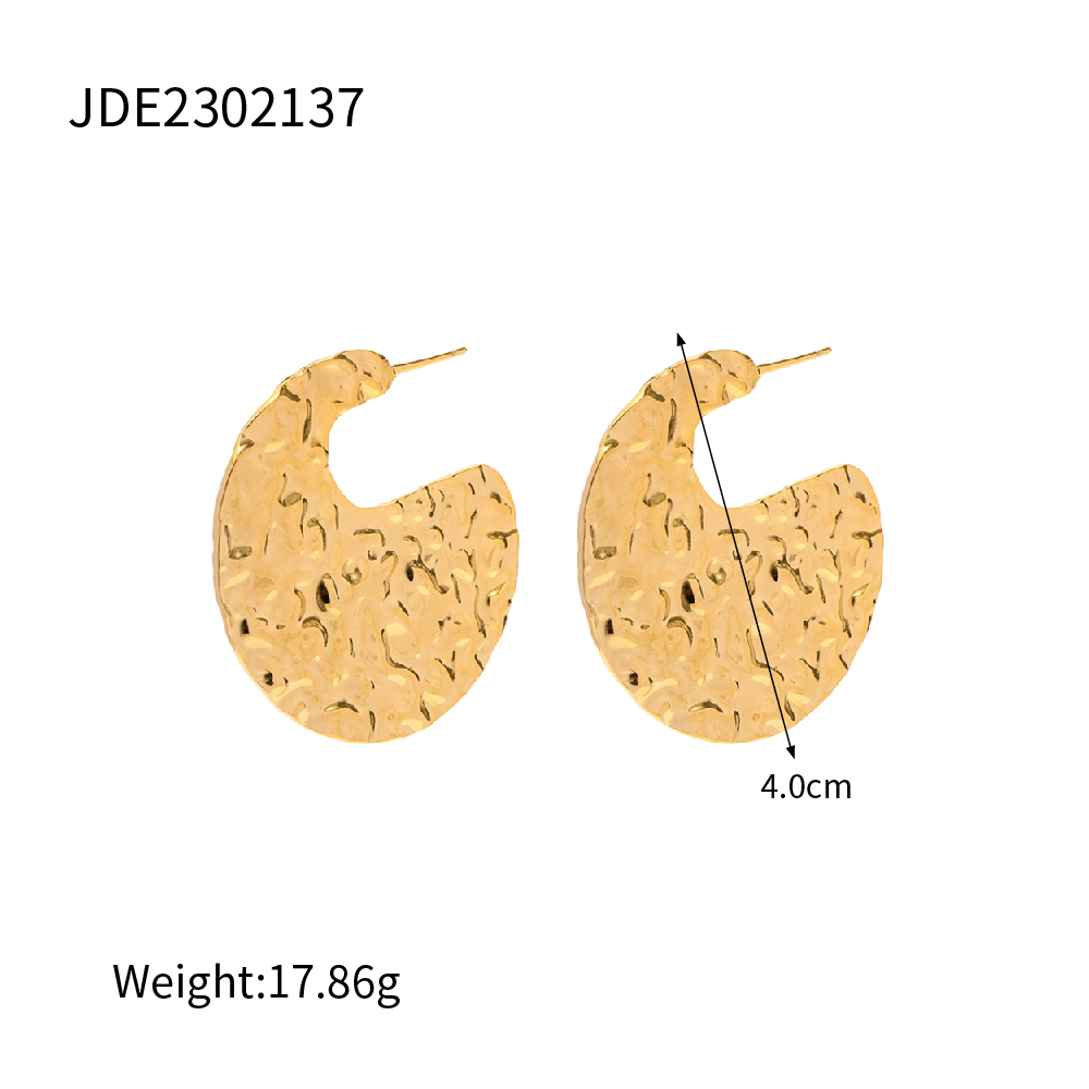1 Paar Ins-stil Koreanische Art Geometrisch Rostfreier Stahl Überzug 18 Karat Vergoldet Ohrstecker display picture 1