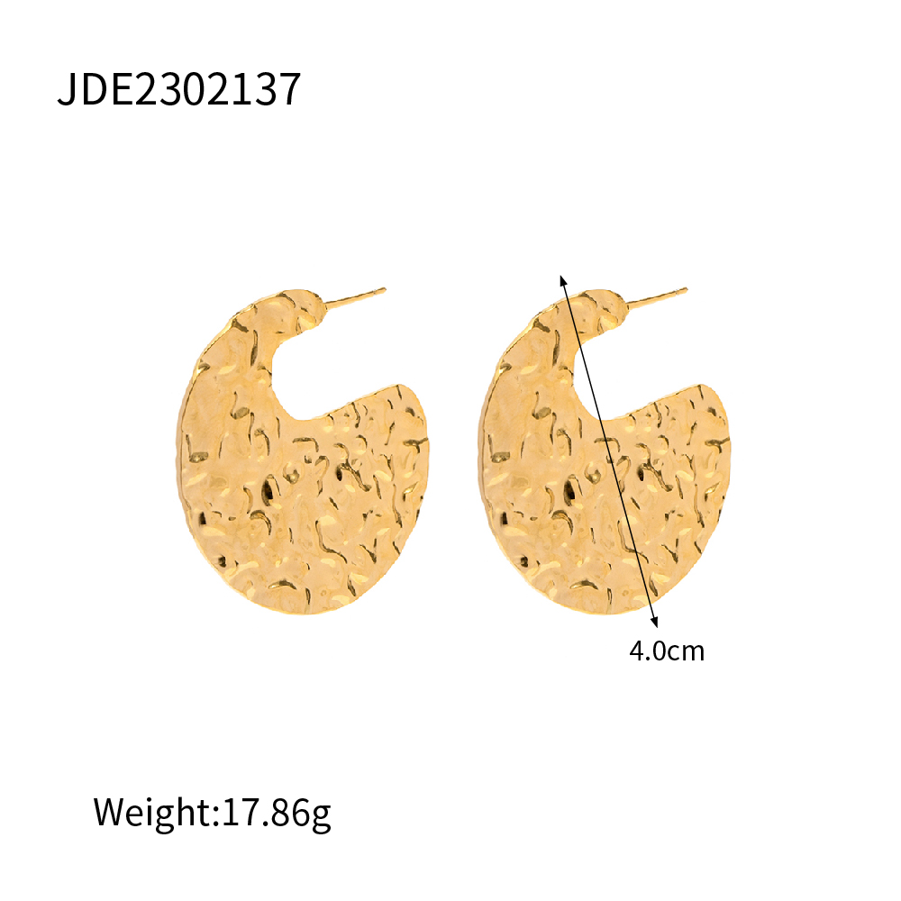 1 Pair Ins Style Korean Style Geometric Stainless Steel Plating 18k Gold Plated Ear Studs display picture 1