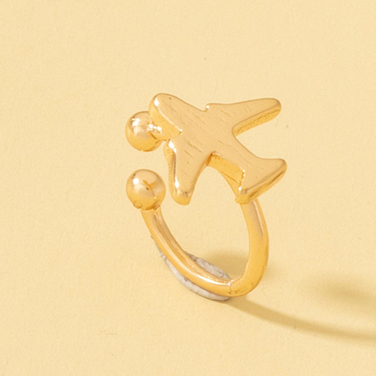 Casual Simple Style Airplane Alloy Plating Gold Plated Nose Ring display picture 1