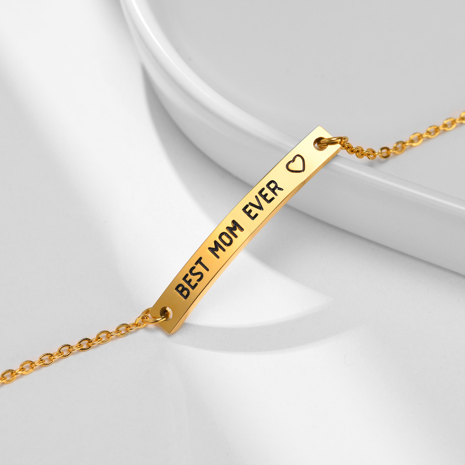 Simple Style Letter Stainless Steel 18K Gold Plated ID Bracelet In Bulk display picture 9