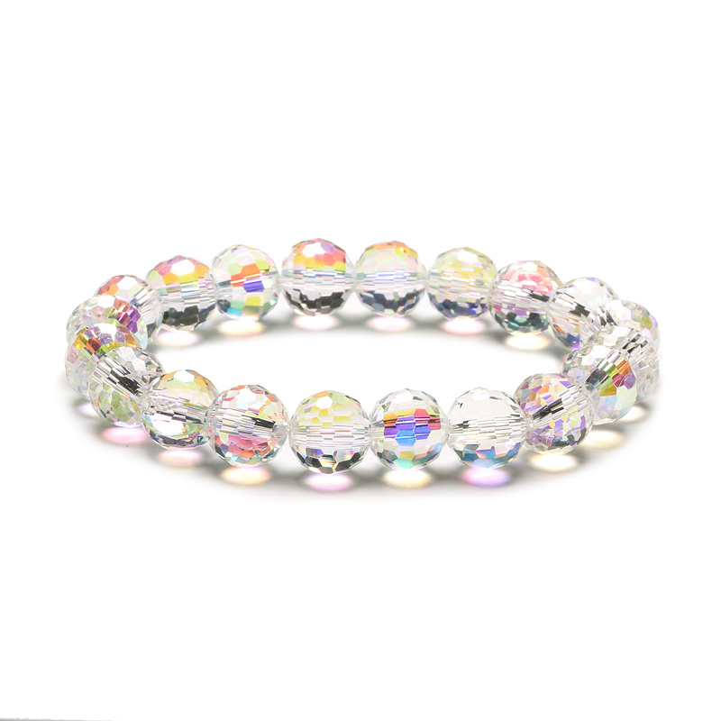 Sweet Simple Style Geometric Artificial Crystal Glass Wholesale Bracelets display picture 4