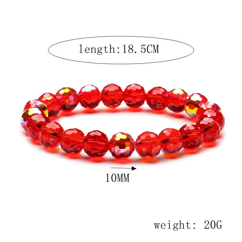 Sweet Simple Style Geometric Artificial Crystal Glass Wholesale Bracelets display picture 1