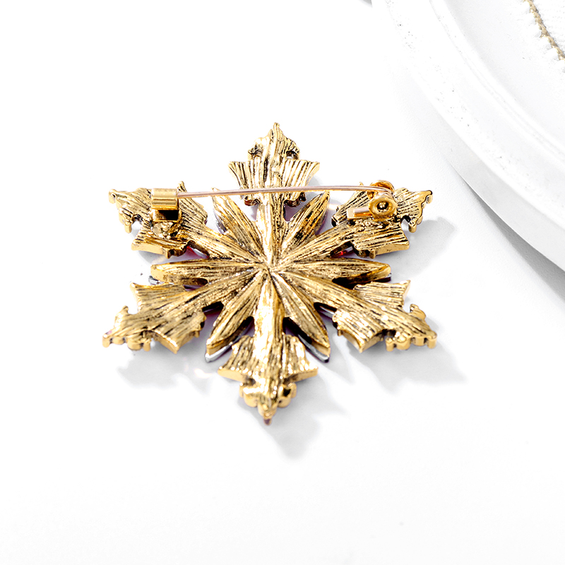 Modern Style Snowflake Alloy Inlay Rhinestones Women's Brooches display picture 7