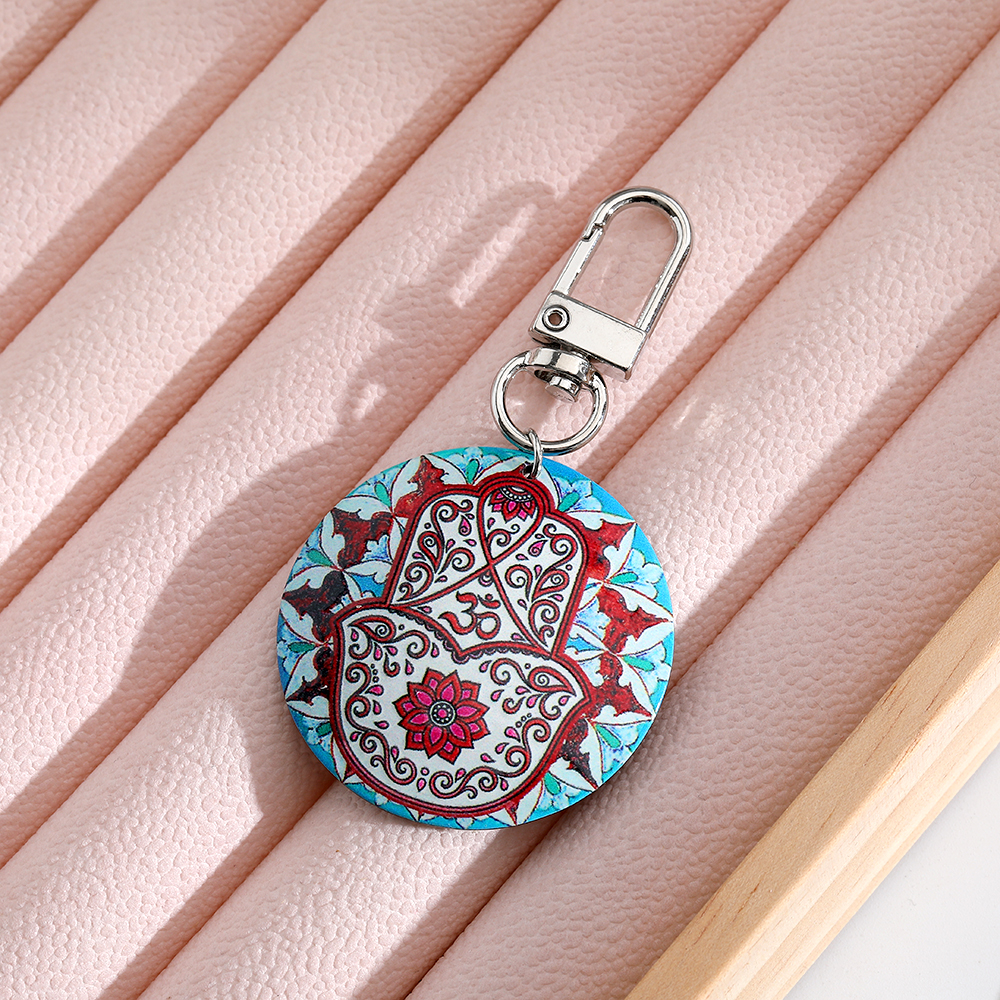Vintage Style Ethnic Style Bohemian Hand Of Fatima Arylic Bag Pendant Keychain display picture 5