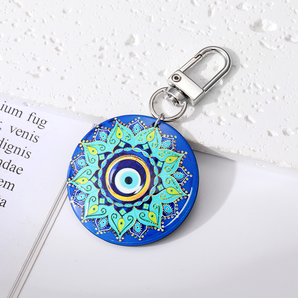 Vintage Style Ethnic Style Bohemian Devil's Eye Arylic Bag Pendant Keychain display picture 5