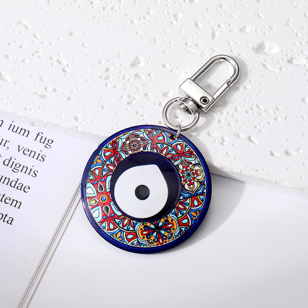 Vintage Style Ethnic Style Bohemian Devil's Eye Arylic Bag Pendant Keychain display picture 4