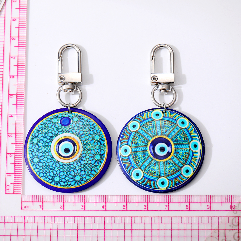 Vintage Style Ethnic Style Bohemian Devil's Eye Arylic Bag Pendant Keychain display picture 9