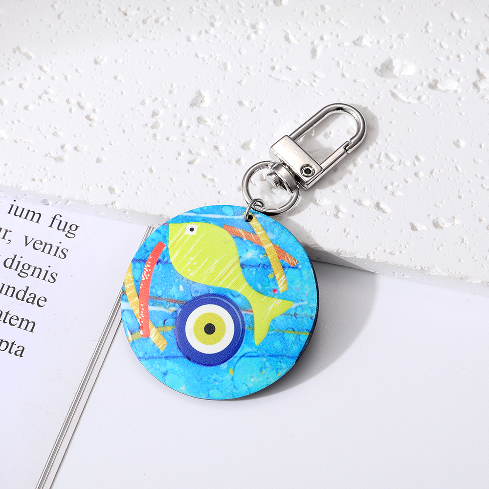 Vintage Style Ethnic Style Bohemian Devil's Eye Arylic Bag Pendant Keychain display picture 2