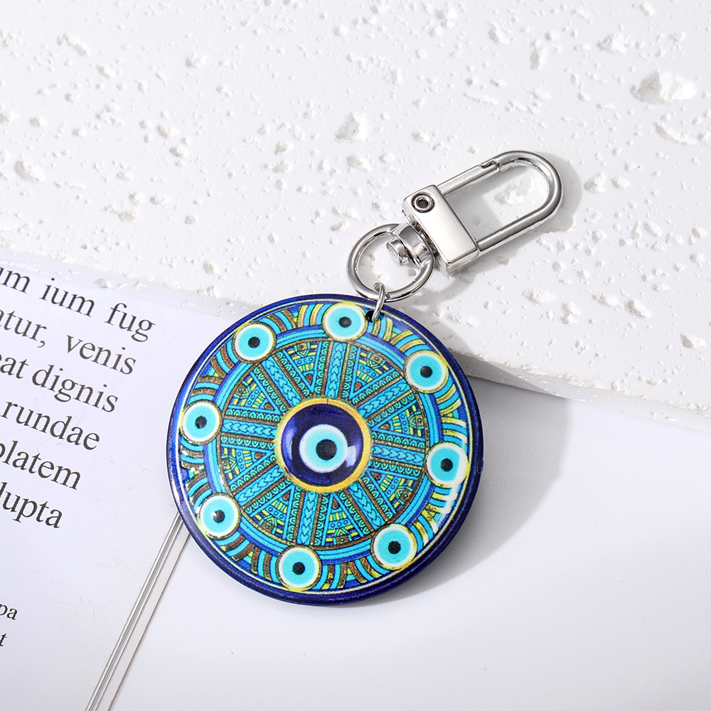 Vintage Style Ethnic Style Bohemian Devil's Eye Arylic Bag Pendant Keychain display picture 7