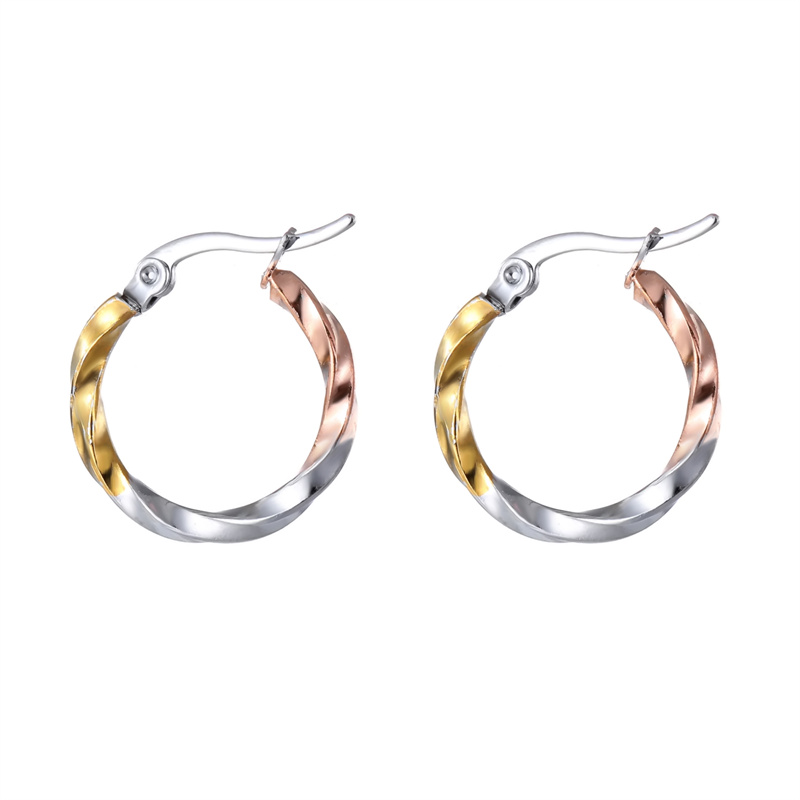 1 Pair Ins Style Geometric Stainless Steel Plating Earrings display picture 1