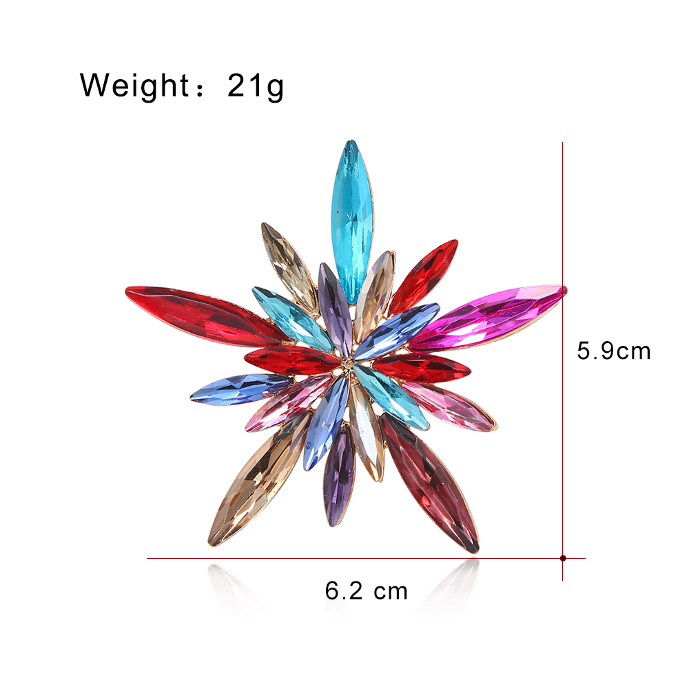 Ins Style Shiny Animal Butterfly Snowflake Alloy Inlay Acrylic Rhinestones Unisex Brooches display picture 9