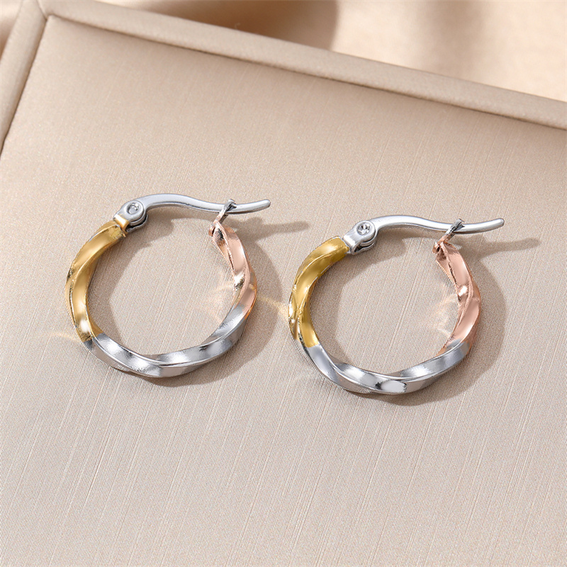 1 Pair Ins Style Geometric Stainless Steel Plating Earrings display picture 8