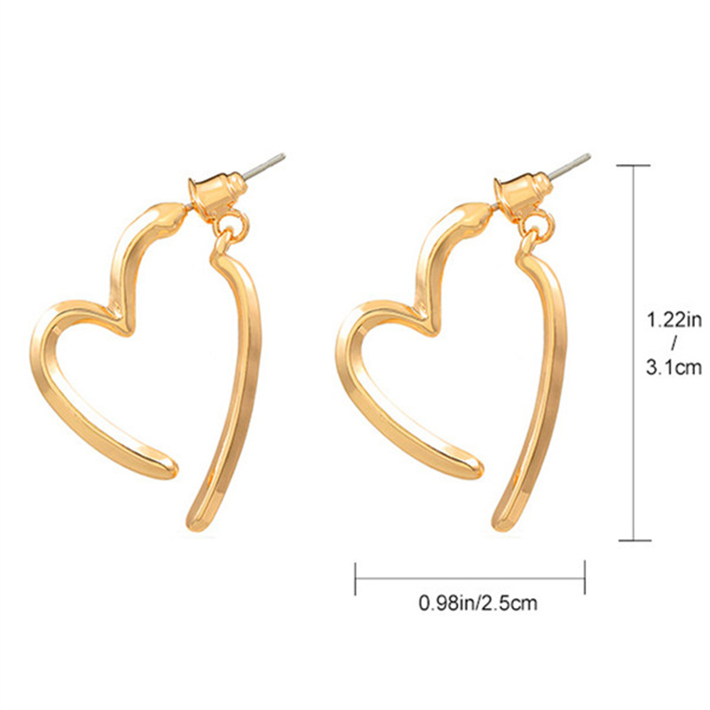 Casual Modern Style Heart Shape Key Alloy Metal Copper Asymmetrical Pearl Plating 18k Gold Plated Gold Plated Silver Plated Women's Drop Earrings display picture 9