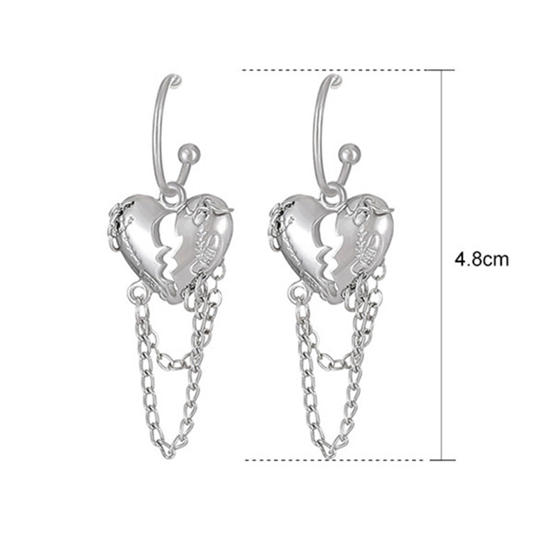 Casual Modern Style Heart Shape Key Alloy Metal Copper Asymmetrical Pearl Plating 18k Gold Plated Gold Plated Silver Plated Women's Drop Earrings display picture 10