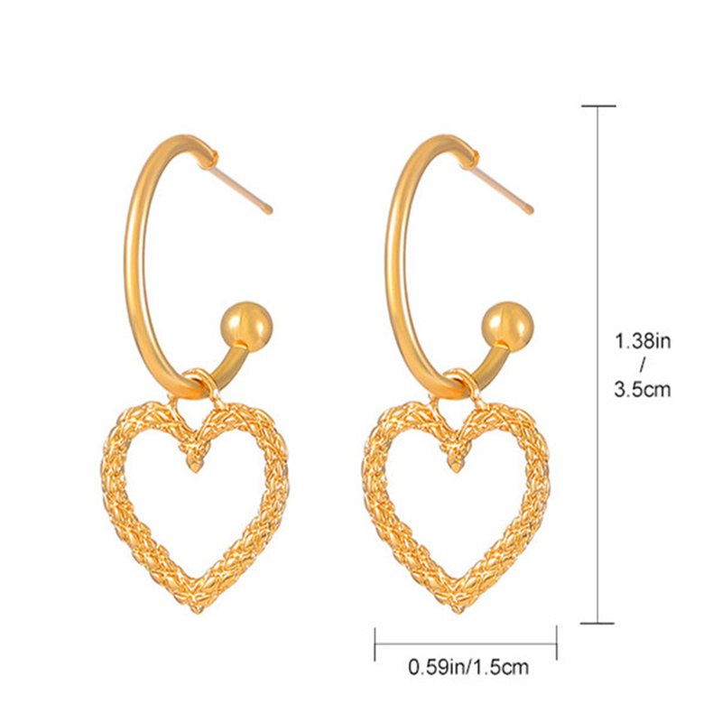 Casual Modern Style Heart Shape Key Alloy Metal Copper Asymmetrical Pearl Plating 18k Gold Plated Gold Plated Silver Plated Women's Drop Earrings display picture 14