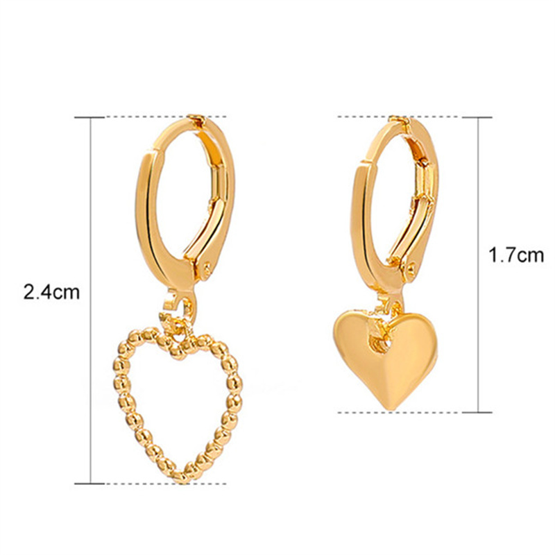 Casual Modern Style Heart Shape Key Alloy Metal Copper Asymmetrical Pearl Plating 18k Gold Plated Gold Plated Silver Plated Women's Drop Earrings display picture 15