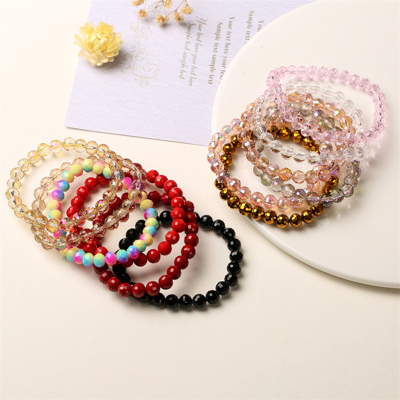 Vintage Style Geometric Artificial Crystal Glass Wholesale Bracelets display picture 2