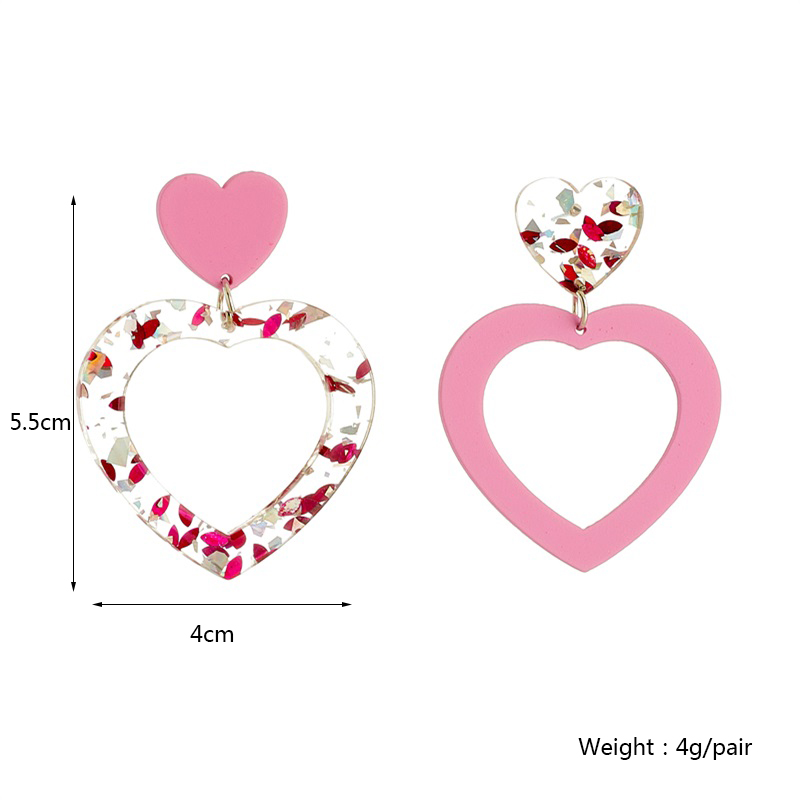 Sweet Heart Shape Arylic Women's Drop Earrings display picture 8