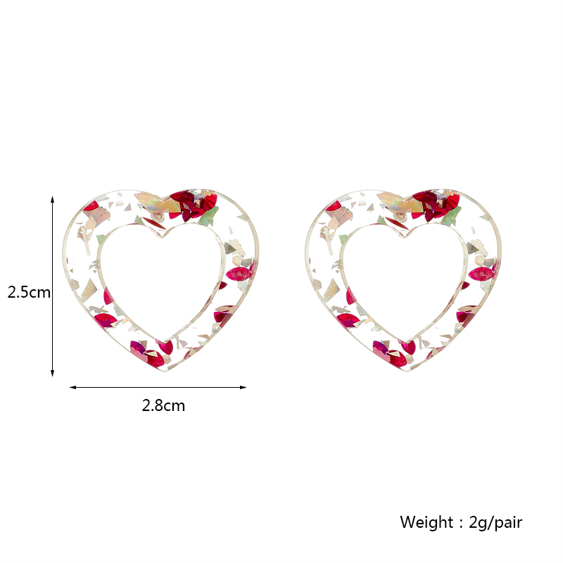 Sweet Heart Shape Arylic Women's Drop Earrings display picture 9