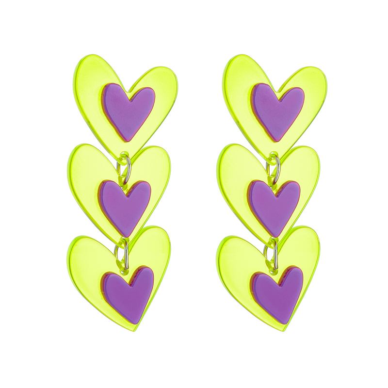 Vacation Heart Shape Arylic Women's Drop Earrings display picture 3
