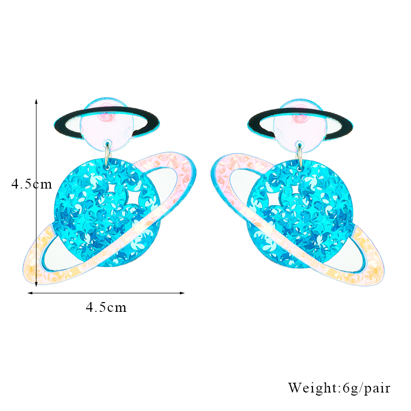 Style De Bande Dessinée Mignon Nouveauté Planète Arylique Femmes Boucles D'oreilles Pendantes display picture 1