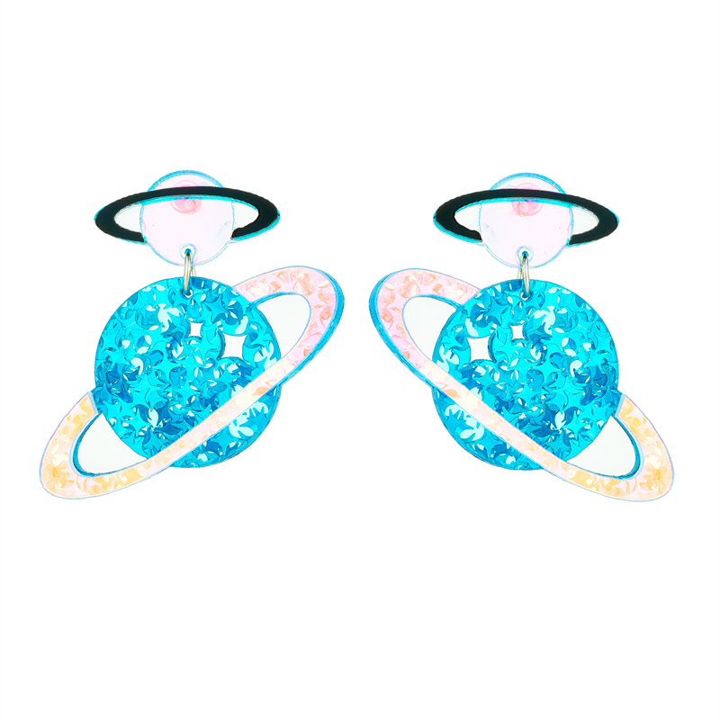 Style De Bande Dessinée Mignon Nouveauté Planète Arylique Femmes Boucles D'oreilles Pendantes display picture 2