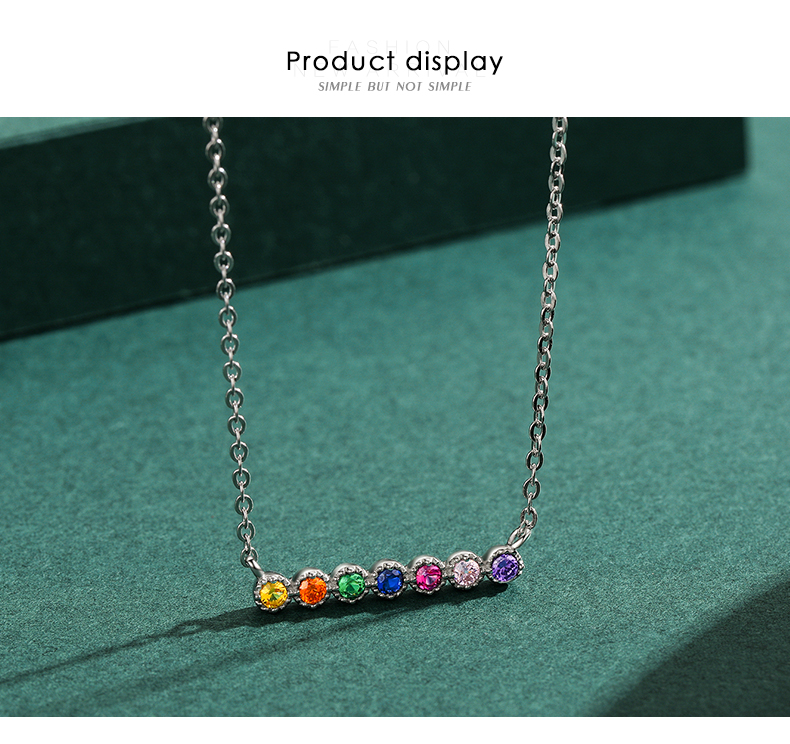 Simple Style Round Sterling Silver Plating Inlay Zircon 14k Gold Plated Rhodium Plated Necklace display picture 7