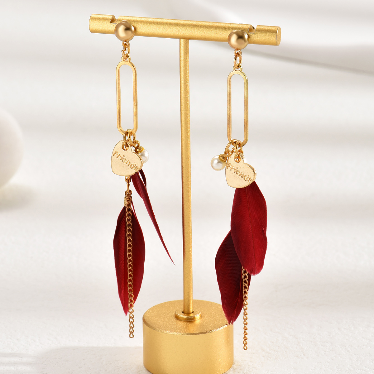 Vacation Beach Dreamcatcher Alloy Feather Handmade Tassel Plating Beads Feather Women's Drop Earrings display picture 2