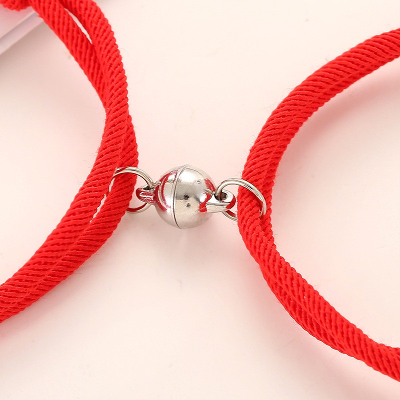 Preppy Style Simple Style Letter Alloy Rope Handmade Plating Silver Plated Couple Bracelets display picture 1