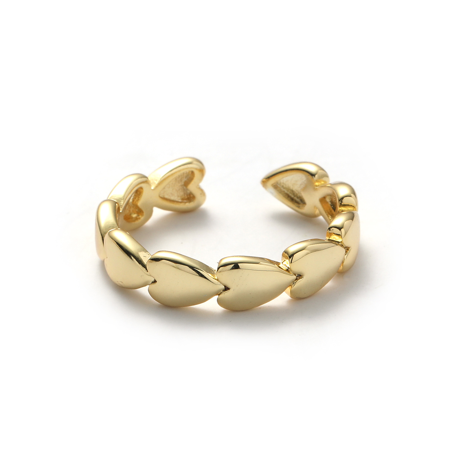 Ins Style Simple Style Solid Color Knot Copper Plating 18k Gold Plated Open Ring display picture 5