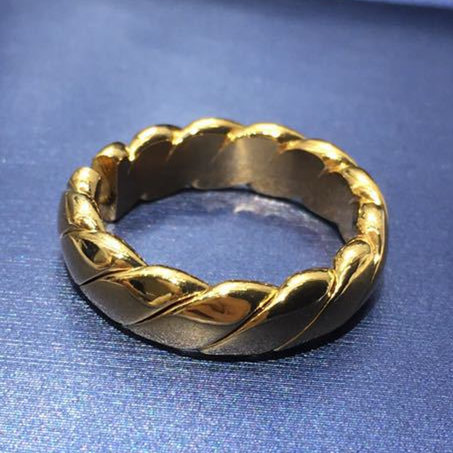 Einfarbiger, 18k Vergoldeter Offener Ring Ins-stil, Einfarbig display picture 7