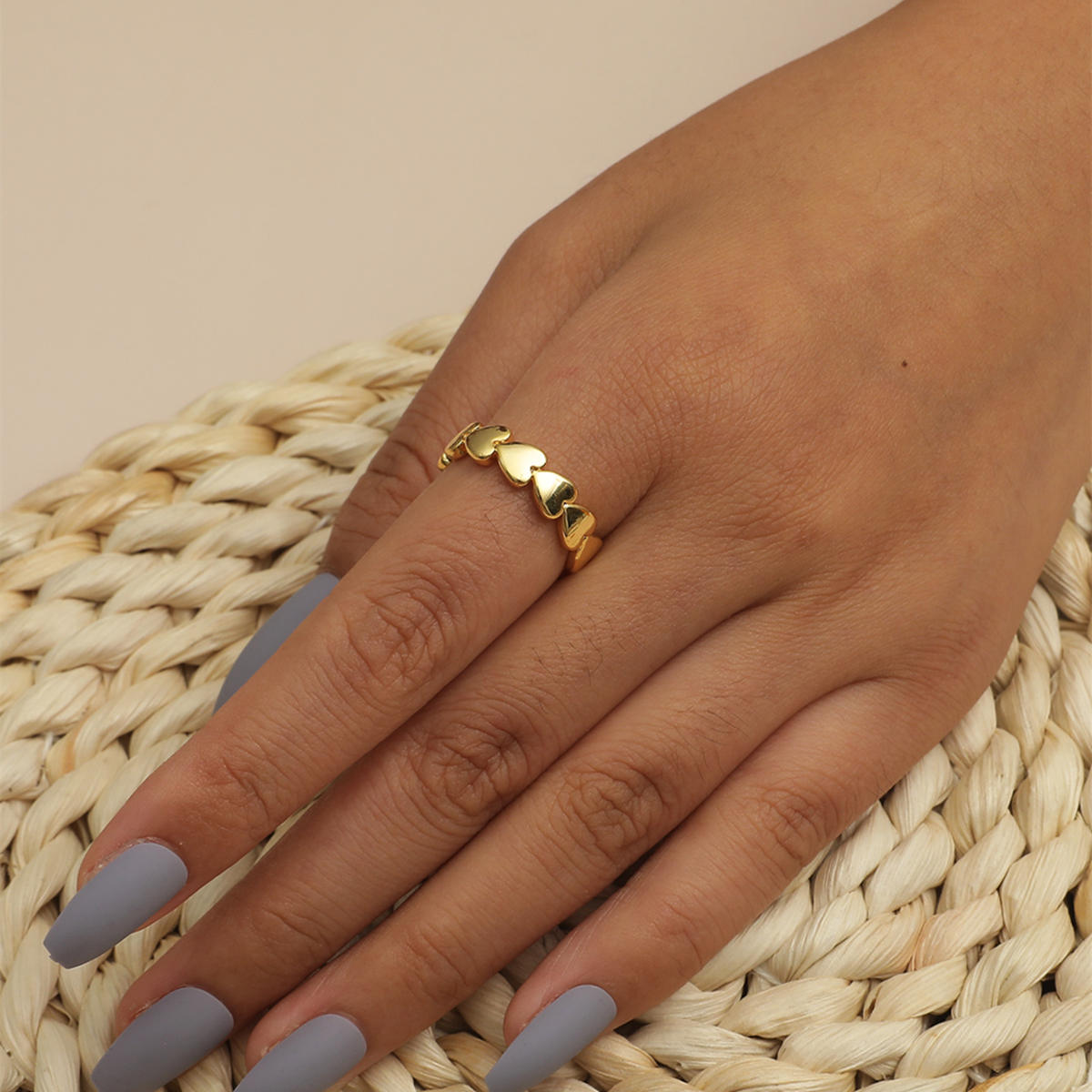 Ins Style Simple Style Solid Color Knot Copper Plating 18k Gold Plated Open Ring display picture 16